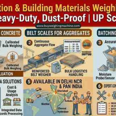 Construction & Building Materials Weighing Scales: Heavy-Duty, Dust-Proof Solutions | UP Scales Delhi NCR